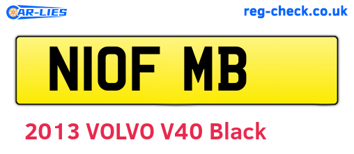 N10FMB are the vehicle registration plates.