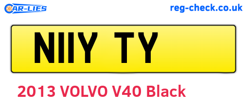 N11YTY are the vehicle registration plates.