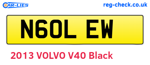 N60LEW are the vehicle registration plates.