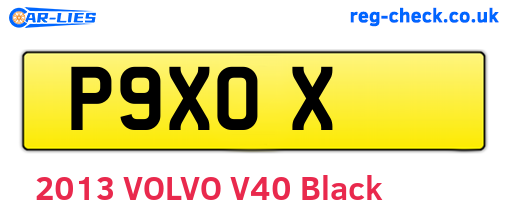 P9XOX are the vehicle registration plates.
