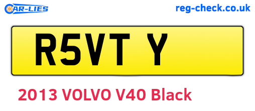 R5VTY are the vehicle registration plates.