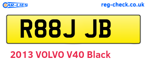 R88JJB are the vehicle registration plates.
