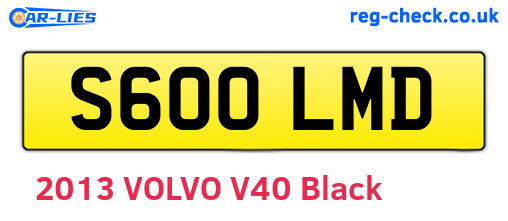 S600LMD are the vehicle registration plates.
