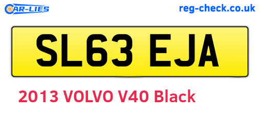 SL63EJA are the vehicle registration plates.