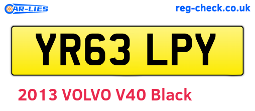 YR63LPY are the vehicle registration plates.