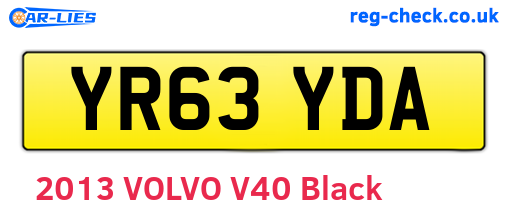 YR63YDA are the vehicle registration plates.