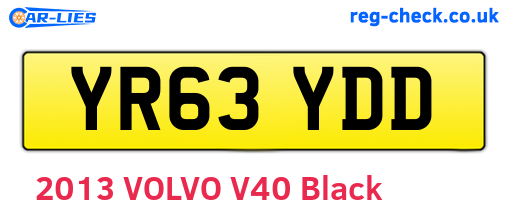 YR63YDD are the vehicle registration plates.