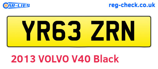 YR63ZRN are the vehicle registration plates.