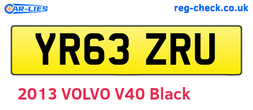 YR63ZRU are the vehicle registration plates.