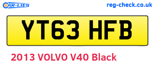 YT63HFB are the vehicle registration plates.