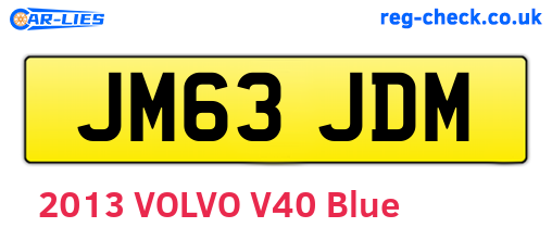 JM63JDM are the vehicle registration plates.