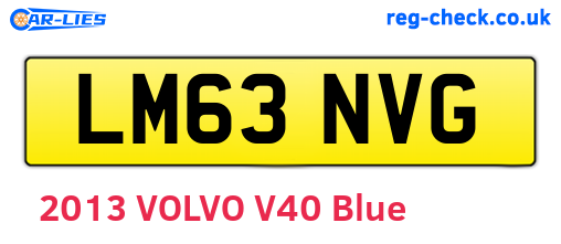LM63NVG are the vehicle registration plates.