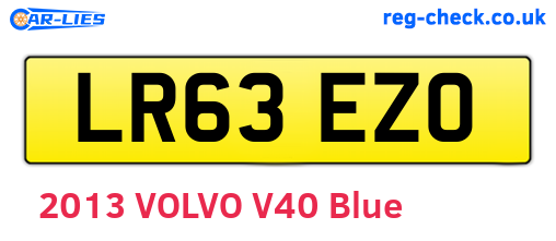 LR63EZO are the vehicle registration plates.
