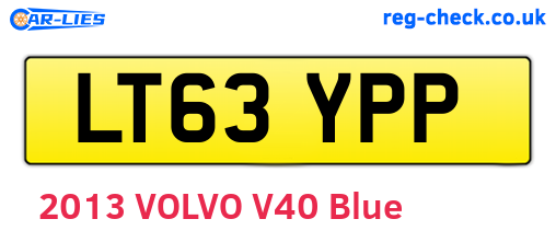 LT63YPP are the vehicle registration plates.