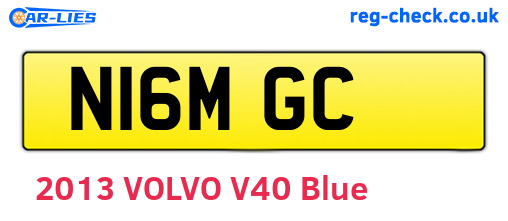 N16MGC are the vehicle registration plates.