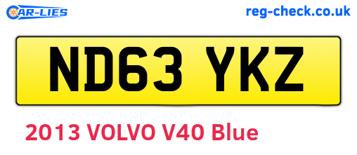 ND63YKZ are the vehicle registration plates.
