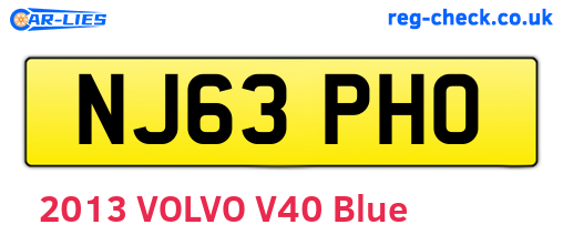 NJ63PHO are the vehicle registration plates.