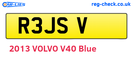R3JSV are the vehicle registration plates.