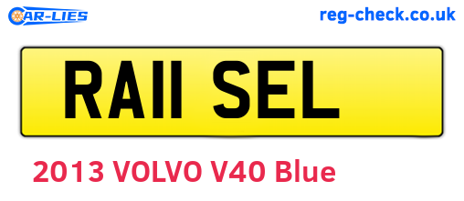 RA11SEL are the vehicle registration plates.
