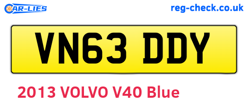 VN63DDY are the vehicle registration plates.