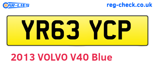 YR63YCP are the vehicle registration plates.