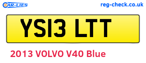 YS13LTT are the vehicle registration plates.