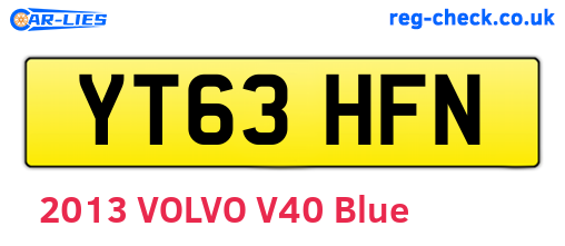 YT63HFN are the vehicle registration plates.