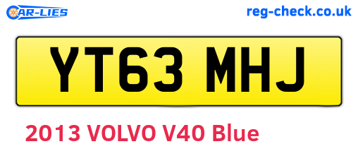 YT63MHJ are the vehicle registration plates.