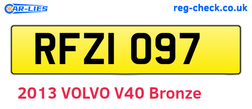 RFZ1097 are the vehicle registration plates.