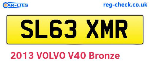 SL63XMR are the vehicle registration plates.