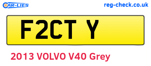 F2CTY are the vehicle registration plates.
