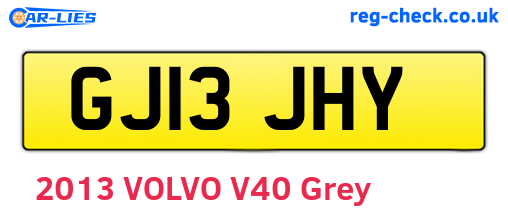 GJ13JHY are the vehicle registration plates.