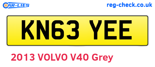 KN63YEE are the vehicle registration plates.