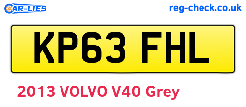 KP63FHL are the vehicle registration plates.
