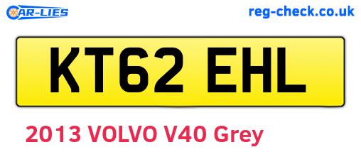 KT62EHL are the vehicle registration plates.