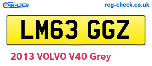 LM63GGZ are the vehicle registration plates.