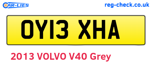 OY13XHA are the vehicle registration plates.