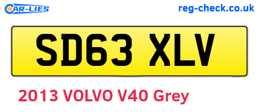 SD63XLV are the vehicle registration plates.