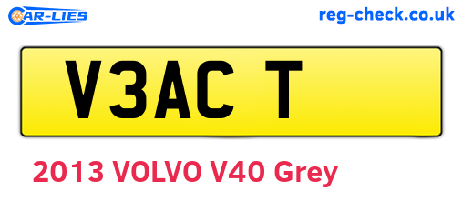 V3ACT are the vehicle registration plates.