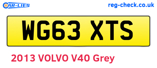 WG63XTS are the vehicle registration plates.