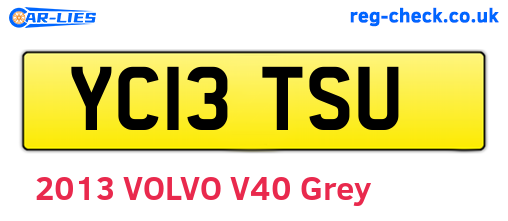 YC13TSU are the vehicle registration plates.