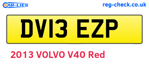 DV13EZP are the vehicle registration plates.