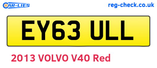 EY63ULL are the vehicle registration plates.