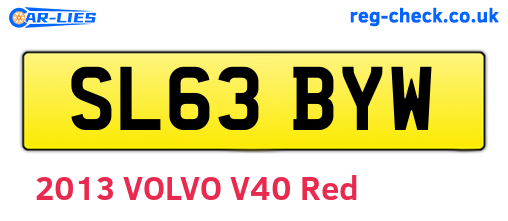 SL63BYW are the vehicle registration plates.