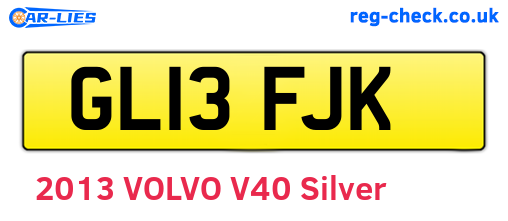 GL13FJK are the vehicle registration plates.