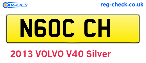 N60CCH are the vehicle registration plates.