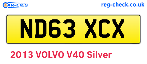 ND63XCX are the vehicle registration plates.