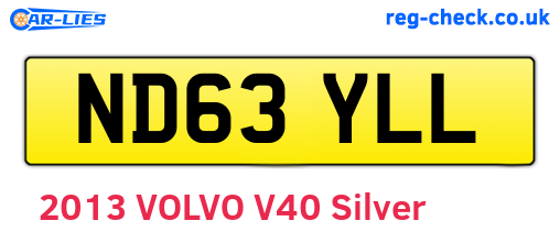 ND63YLL are the vehicle registration plates.