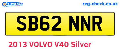 SB62NNR are the vehicle registration plates.