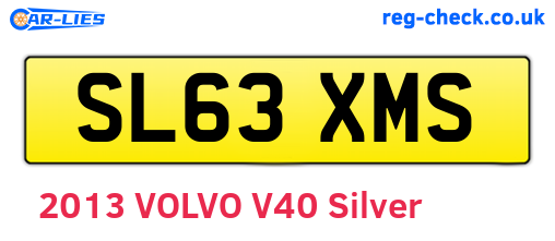 SL63XMS are the vehicle registration plates.